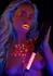 Glow in the Dark светещ камшик от еко кожа, черен, 45 см
