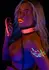 TABOOM Glow in the Dark Collar & Chain Leash - Vegan Leather, Adjustable