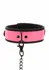 TABOOM Glow in the Dark Collar & Chain Leash - Vegan Leather, Adjustable