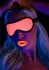 Glow in the Dark светеща превръзка за очи от еко кожа, регулируема