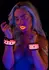 TABOOM Glow in the Dark Wrist Cuffs Vegan Leather Adjustable