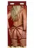 TABOOM Luxury Bum Harness With Cuffs Adjustable Faux Leather Gold Details