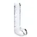 Glas Ribbed Glass Intimate Device 8” - Textured, Transparent, G-Spot Curve