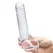 Glas Ribbed Glass Intimate Device 8” - Textured, Transparent, G-Spot Curve