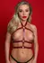 TABOOM Elegant Harness Black Faux Leather Gold Details Adjustable Fit