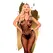 Penthouse Dirty Mind Bodystocking Black XL Floral Lace Design