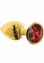 TABOOM Plug With Diamond Jewel L Gold Aluminium Red Crystal