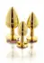 TABOOM Plug With Diamond Jewel L Gold Aluminium Red Crystal