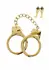 Ouch! Gold Plated Adjustable Bondage Handcuffs with Keys & Pouch