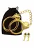 Ouch! Gold Plated Adjustable Bondage Handcuffs with Keys & Pouch
