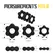 Velv'Or Rooster Milo Silicone Rings Set - 3 Sizes, Platinum Silicone