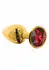 TABOOM Plug With Diamond Jewel M Gold Aluminium Red Crystal