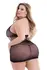 BACI Halter Mini Dress Black, QS - Mesh & Fishnet Design