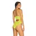 Obsessive Neonia Teddy L/XL Neon Yellow - Adjustable Open-Back Lingerie
