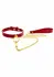 TABOOM O-Ring Collar & Chain Leash Vegan Leather Adjustable Black