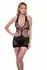 BACI Halter Mini Dress Black OS - Mesh & Fishnet Modern Design