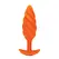 b-Vibe Swirl Texture Plug Orange - Silicone, 6 Modes, 13.5 cm