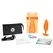 b-Vibe Swirl Texture Plug Orange - Silicone, 6 Modes, 13.5 cm