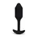b-Vibe Vibrating Snug Plug 2 Black - Weighted Silicone Model, 112g