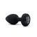 b-Vibe Vibrating Jewel Plug M/L Black Diamond - Silicone, 15 Modes