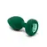 b-Vibe Vibrating Jewel Plug M/L Emerald - Silicone, 15 Modes, USB Rechargeable
