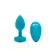 b-Vibe Vibrating Jewel Plug S/M Aquamarine - Silicone, 15 Modes, USB