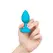 b-Vibe Vibrating Jewel Plug S/M Aquamarine - Silicone, 15 Modes, USB