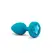 b-Vibe Vibrating Jewel Plug S/M Aquamarine - Silicone, 15 Modes, USB