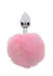 TABOOM Bunnytail Plug Pink - Aluminum Model with Faux Tail, Small Size
