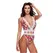 Baci Lingerie White Floral Lace Teddy M/L Adjustable Back