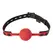 Sportsheets Saffron Adjustable Silicone Ball Gag - Locking Strap, Black/Red