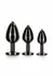TABOOM Butt Plug With Diamond Jewel M Black Aluminium Medium
