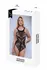 BACI Jacquard Bodysuit Black OS - Elegant Mesh Pattern, High-Cut Design