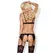 Obsessive 810 Set Black S/M - Lace Lingerie 3-Piece Adjustable