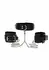 TABOOM Heavy Collar & Wrist Cuffs Set with Velvet Lining, Adjustable Fit