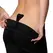 Bye Bra Adhesive Thong Lace Finish Black One Size - Invisible Comfort