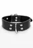 TABOOM Elegant D-Ring Collar Vegan Leather Adjustable Black