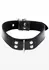 TABOOM Elegant D-Ring Collar Vegan Leather Adjustable Black