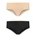 Bye Bra Invisible Hipster Set Nude & Black S - Seamless Comfort 2-Pack