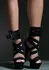 TABOOM Ankle Cuffs Vegan Leather Adjustable Black Velvet Lining