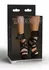 TABOOM Ankle Cuffs Vegan Leather Adjustable Black Velvet Lining