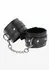 TABOOM Wrist Cuffs Vegan Leather Adjustable Black Velvet Lining