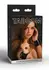 TABOOM Wrist Cuffs Vegan Leather Adjustable Black Velvet Lining