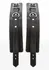 TABOOM Wrist Cuffs Vegan Leather Adjustable Black Velvet Lining