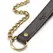 Coco de Mer Brown Leather Lead with Antique Brass Chain 43in