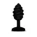 Gvibe Gplug Twist Intimate Silicone Plug with Vibration, 3.9 cm, Black