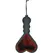 S&M Enchanted Heart Paddle Dual-Sided Vegan Burgundy 26cm