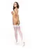 MissO S305 Hold-Up Stockings White L/XL - Sheer 15 DEN, Lace Top