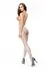 MissO P211 Silver Sheer Tights with Cut-Out S/M - Decorative Seam