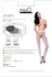 MissO P211 Silver Sheer Tights with Cut-Out S/M - Decorative Seam